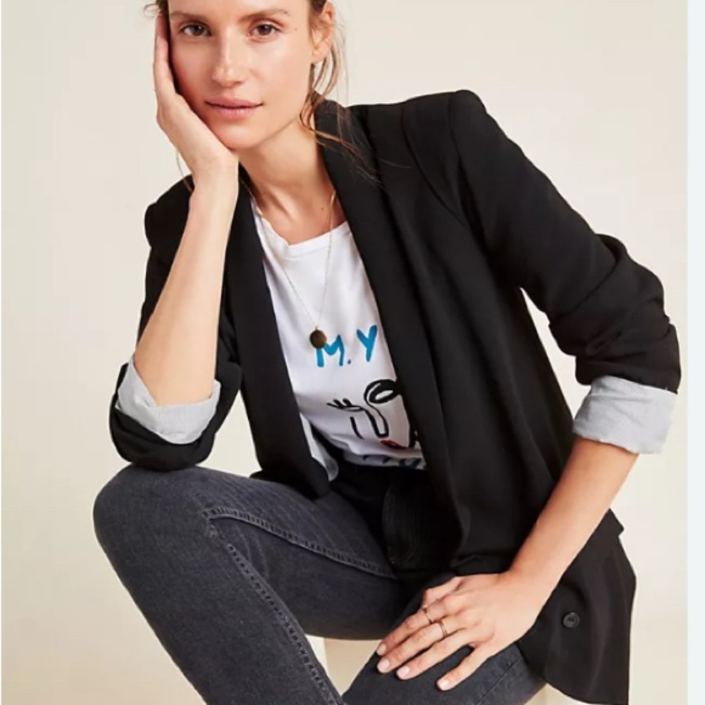 Anthropologie Cartonnier Black Blazer